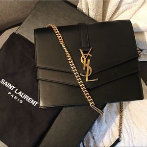 Sulpice double flap crossbody wallet on a chain Clearance